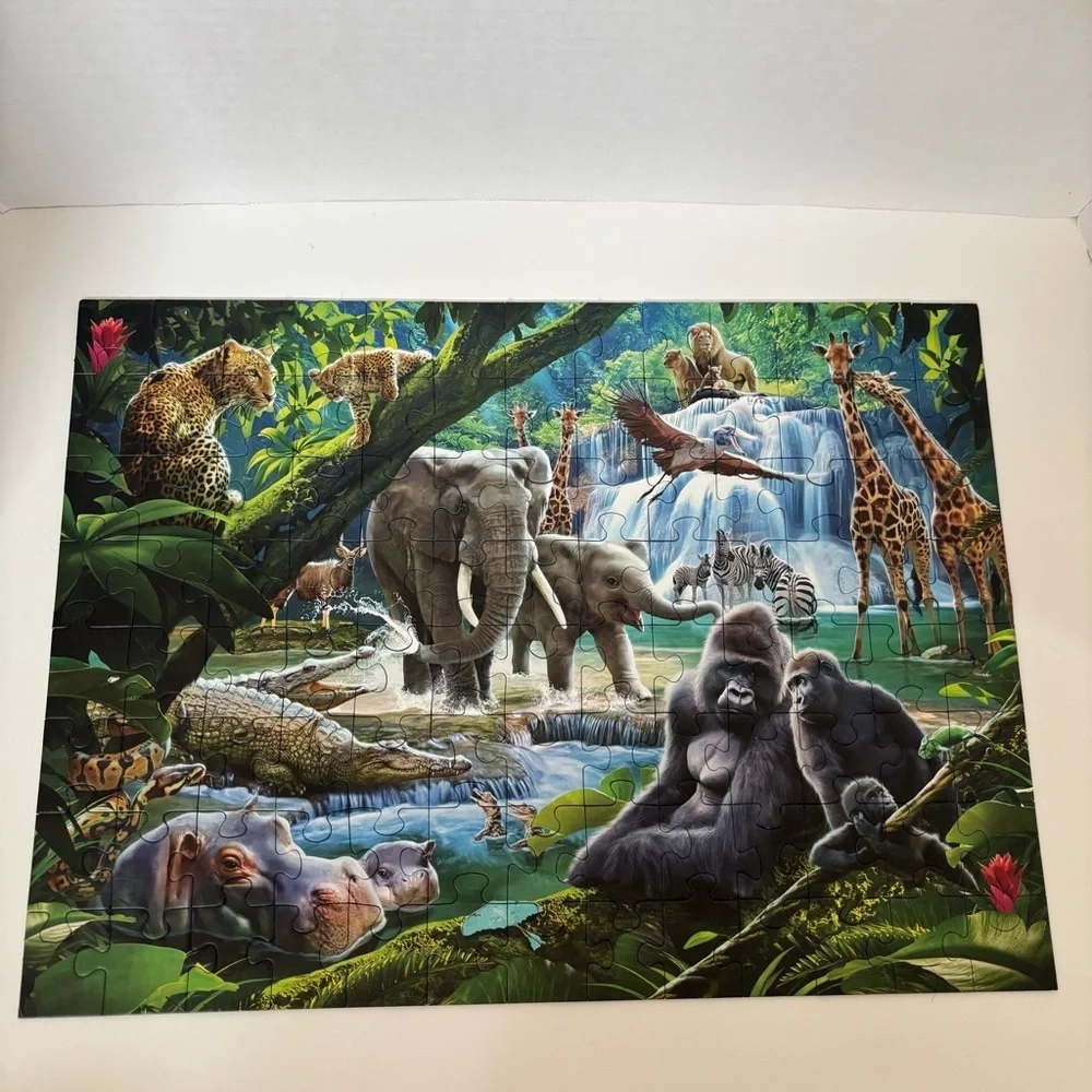 Ravensburger Jungle Kids Puzzle 100 Piece Animals Wildlife Rainforest Stem Gift